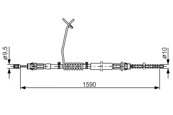 BOSCH 1987477175 Тросик, cтояночный тормоз