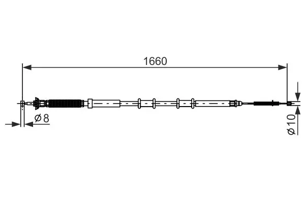 BOSCH 1987477973 Автозапчасть/ТРОС СТОЯНОЧНОГО