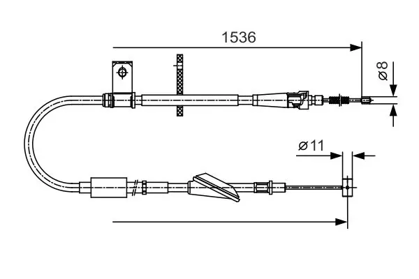1 987 482 137 Cable, parking brake