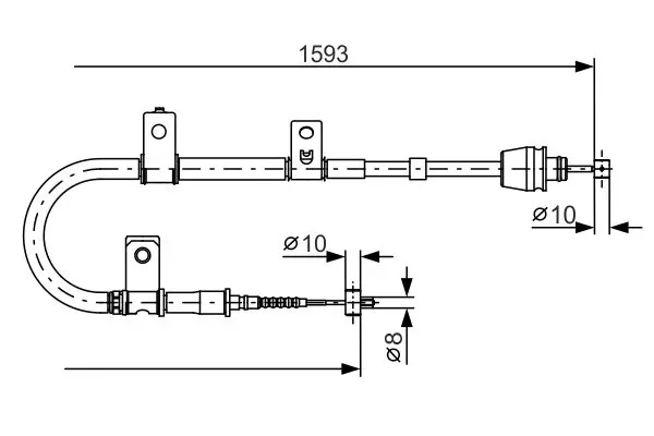 BOSCH 1987482166 Cable, parking brake