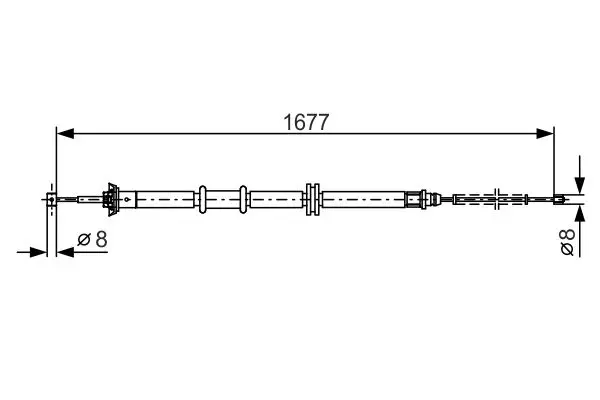 BOSCH 1987482208 ТОРМОЗНОЙ ТРОС