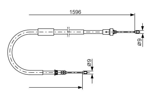 1 987 482 334 Cable, parking brake