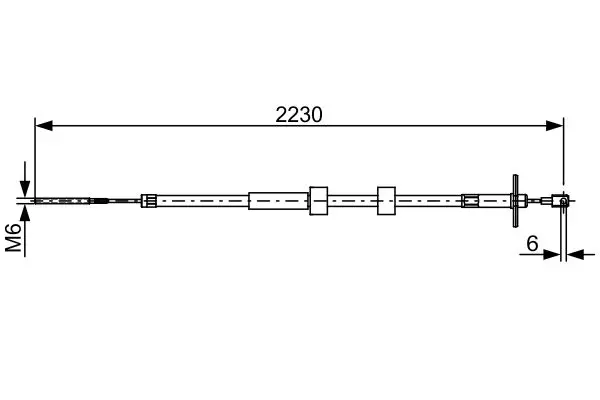 BOSCH 1987482500 Трос ручника W463 лев.