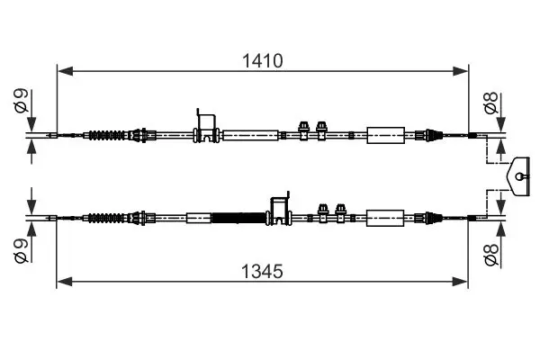 BOSCH 1987482560 Трос тормоза ручного