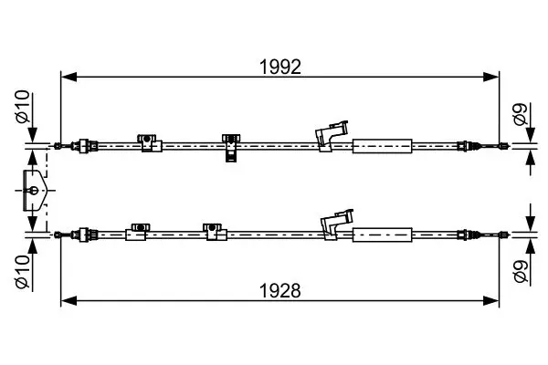 BOSCH 1987482494 Трос ручного тормоза