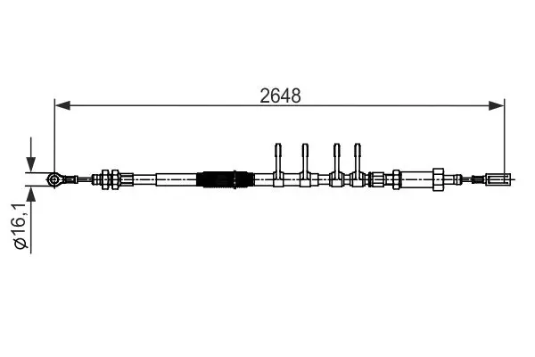 BOSCH 1987482596 Трос