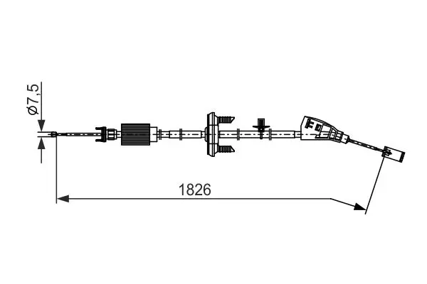 BOSCH 1987482795 Трос тормоза ручного