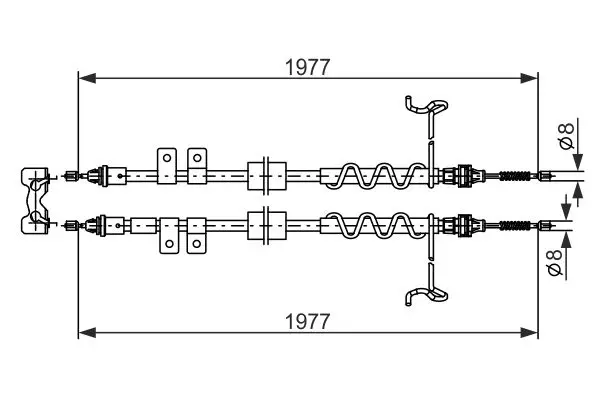 BOSCH 1987482870 Тросик, cтояночный тормоз
