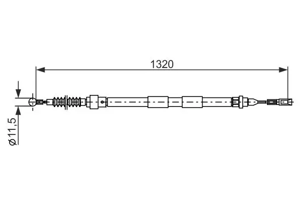 BOSCH 1987482874 Тросик, cтояночный тормоз