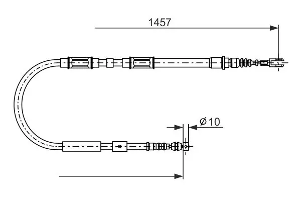 BOSCH 1987482900 Тросик, cтояночный тормоз