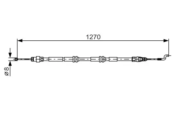 BOSCH 1987482014 Трос стояночного тормоза