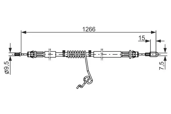 Bosch 1987482281 Трос ручного тормоза FORD