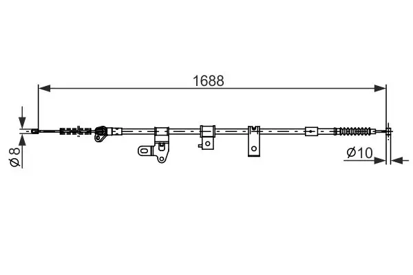 BOSCH 1987482306 Трос стояночного тормоза