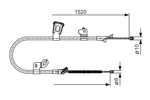 BOSCH 1987477918 Трос стояночного тормоза BOSCH