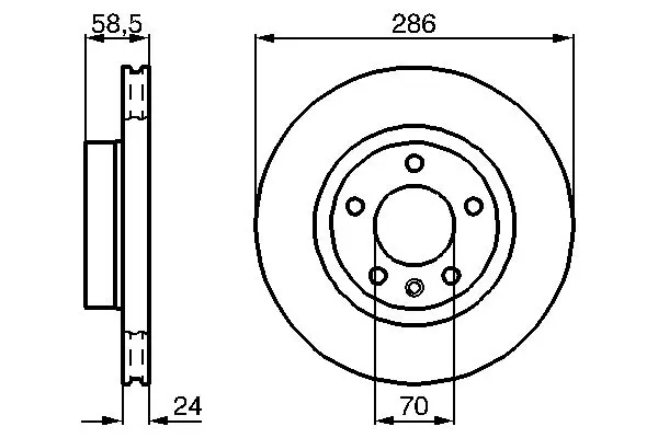 BOSCH 0986478594 Тормозной диск
