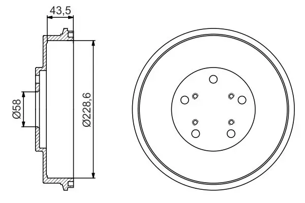 BOSCH 0986477231 Барабан тормозной