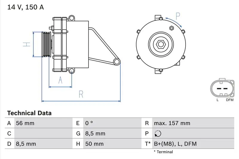 BOSCH 0986045410 Alternator