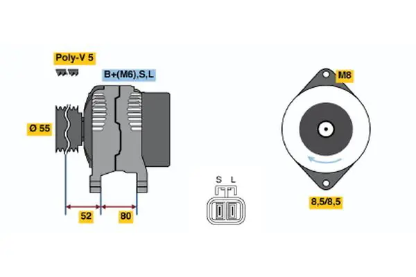 BOSCH 0986045721 Alternator