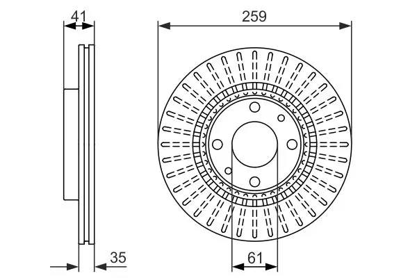 BOSCH 0986479833 Тормозной диск