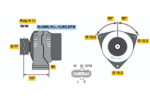 BOSCH 0986042410 Alternator