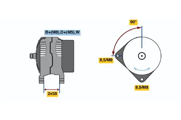 BOSCH 0123320048 Alternator