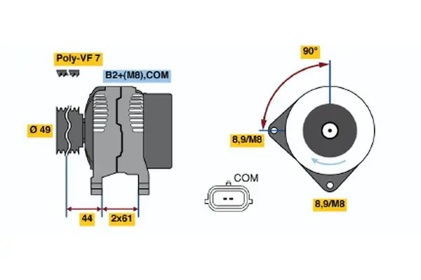 BOSCH 0124425074 Alternator
