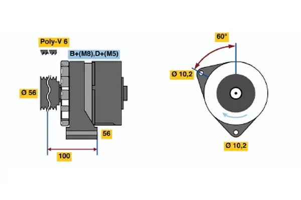 BOSCH 0986036370 Alternator