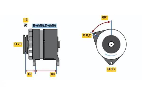 BOSCH 0986038320 Alternator