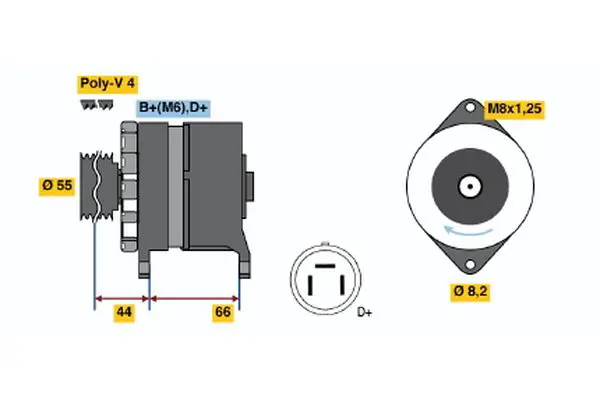 BOSCH 0986038220 Alternator