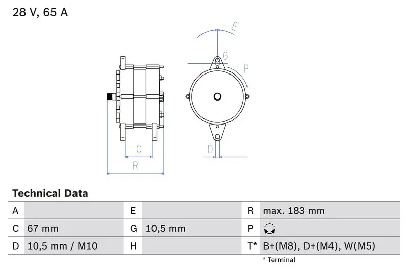 Bosch 0986039490 Генератор