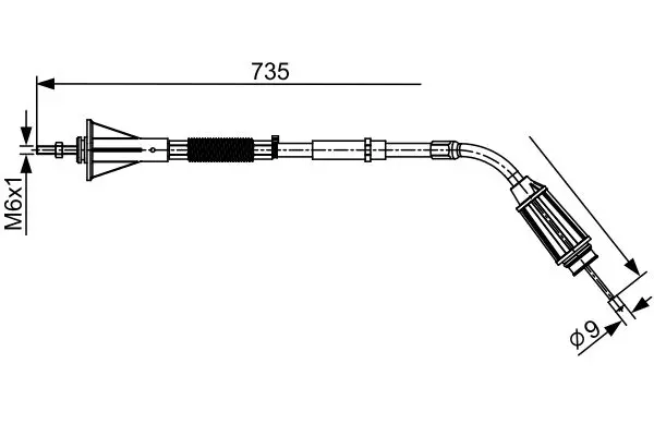 Bosch 1987482554 Трос ручного тормоза