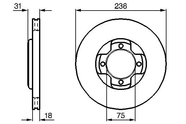 0 986 478 249 Brake disc