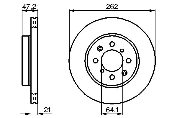 BOSCH 0986478657 Диск тормозной передний