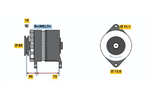 BOSCH 0986036750 Alternator