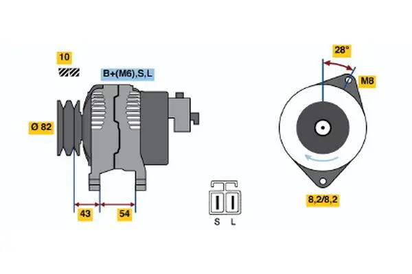 BOSCH 0986046361 Alternator