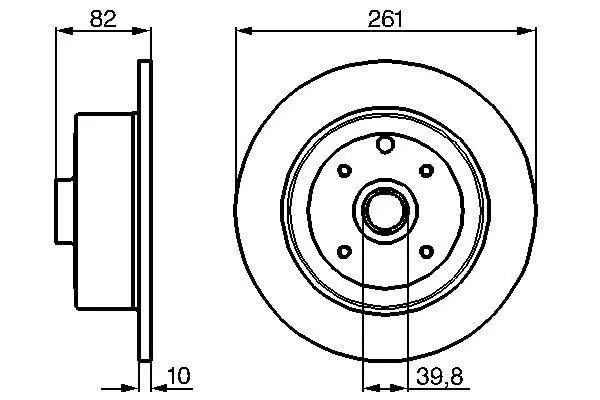 BOSCH 0986478328 Диск тормозной ЗАДНИЙ