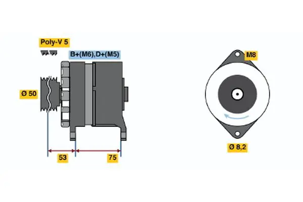 BOSCH 0986036540 Alternator