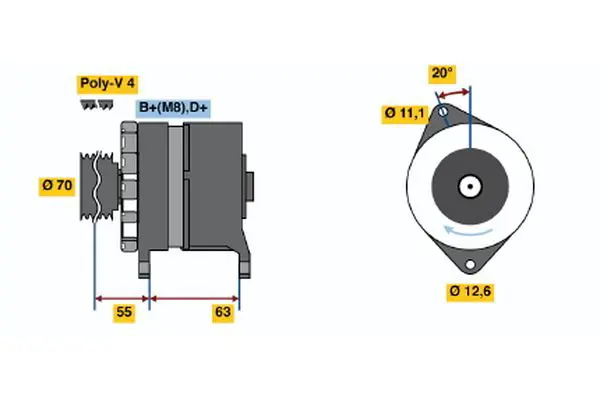 BOSCH 0986036780 Alternator