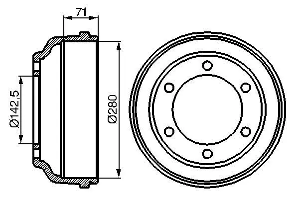 BOSCH 0986477047 БАРАБАН ТОРМОЗНОЙ