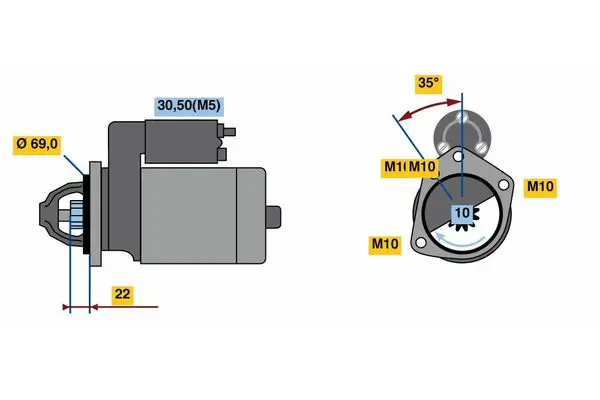 BOSCH 0986023870 Стартер