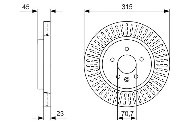 BOSCH 0986479U65 Brake disc
