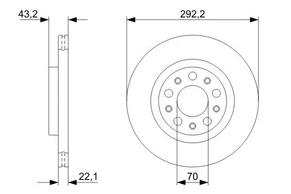BOSCH 0986479327 Brake disc