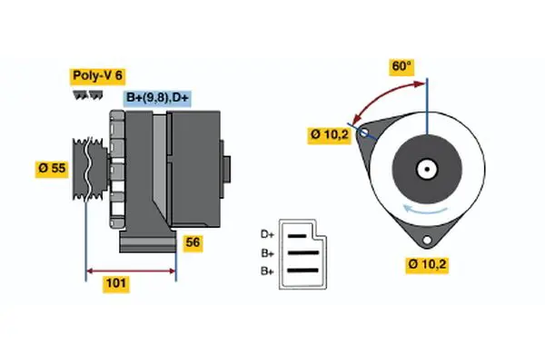 BOSCH 0986033730 Alternator