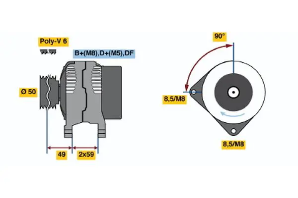0 986 039 520 Alternator