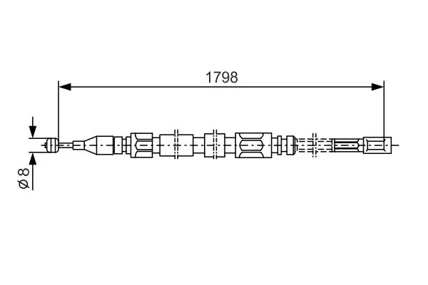 BOSCH 1987477211 Cable, parking brake