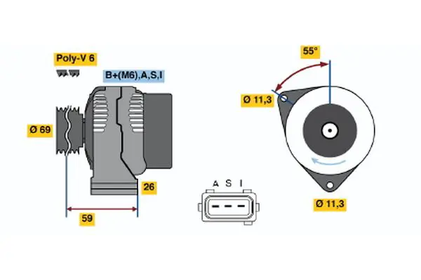 0 986 044 691 Alternator