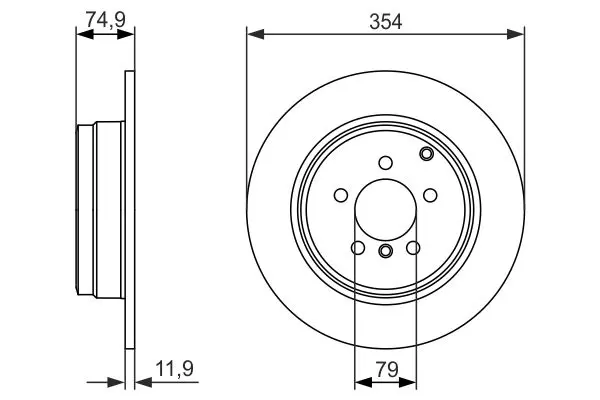 BOSCH 0986479612 диск тормозной