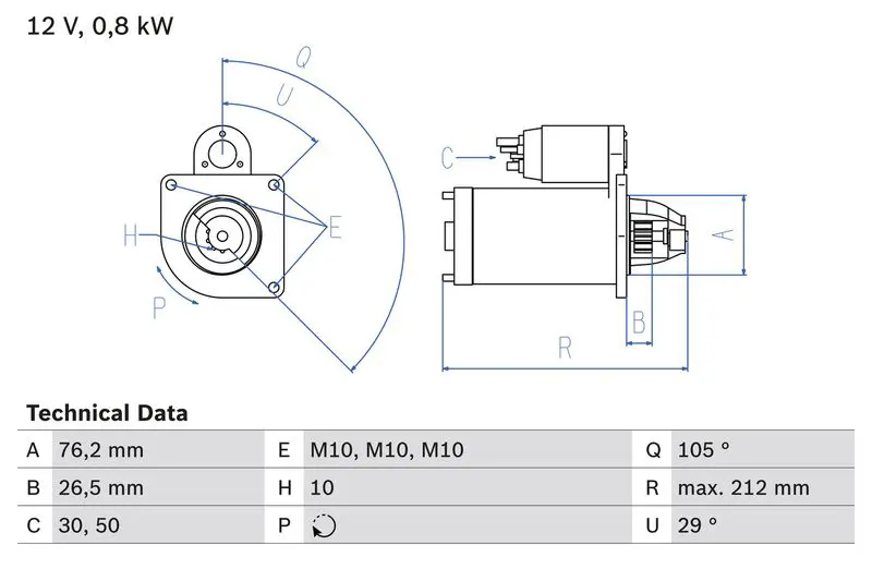 BOSCH 0986017070 Starter