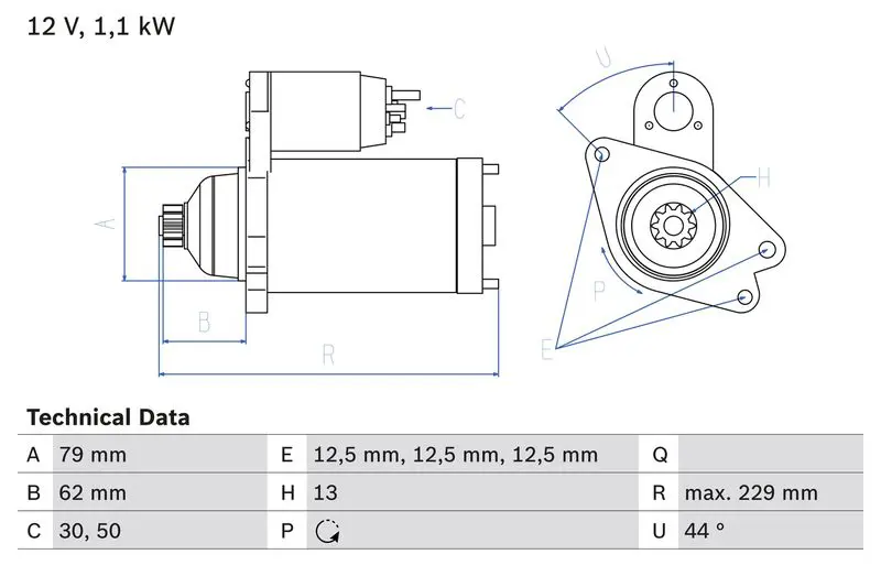 BOSCH 0986029110 Стартер