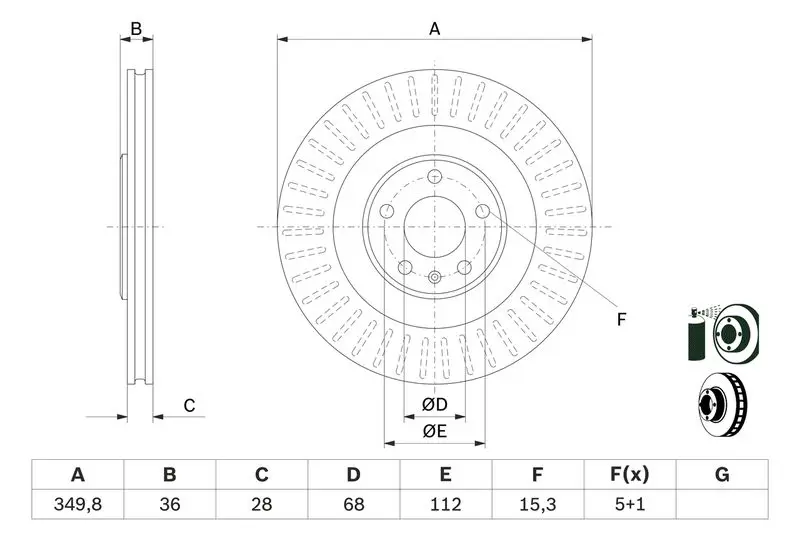 BOSCH 0986479E41 Тормозной диск